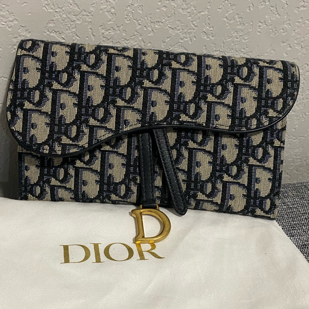 Dior Oblique Saddle Crossbody Bag/Wallet on Chain - Picture 5 of 15